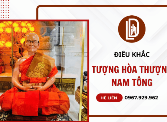 Điêu khắc tượng hòa thượng Nam Tông đẹp bằng composite